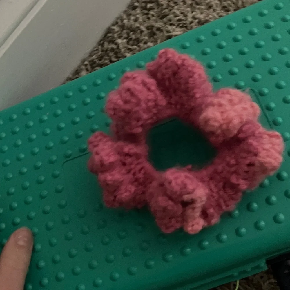 Pink Ruffled Hair Scrunchie - Picture 2 of 2